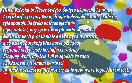 Balony z życzeniami z okazji dnia dziecka